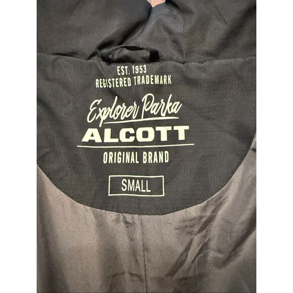 Alcott Company Men’s Explorer Parka Puffer Style Hooded Coat Black Size Small - Picture 8 of 13